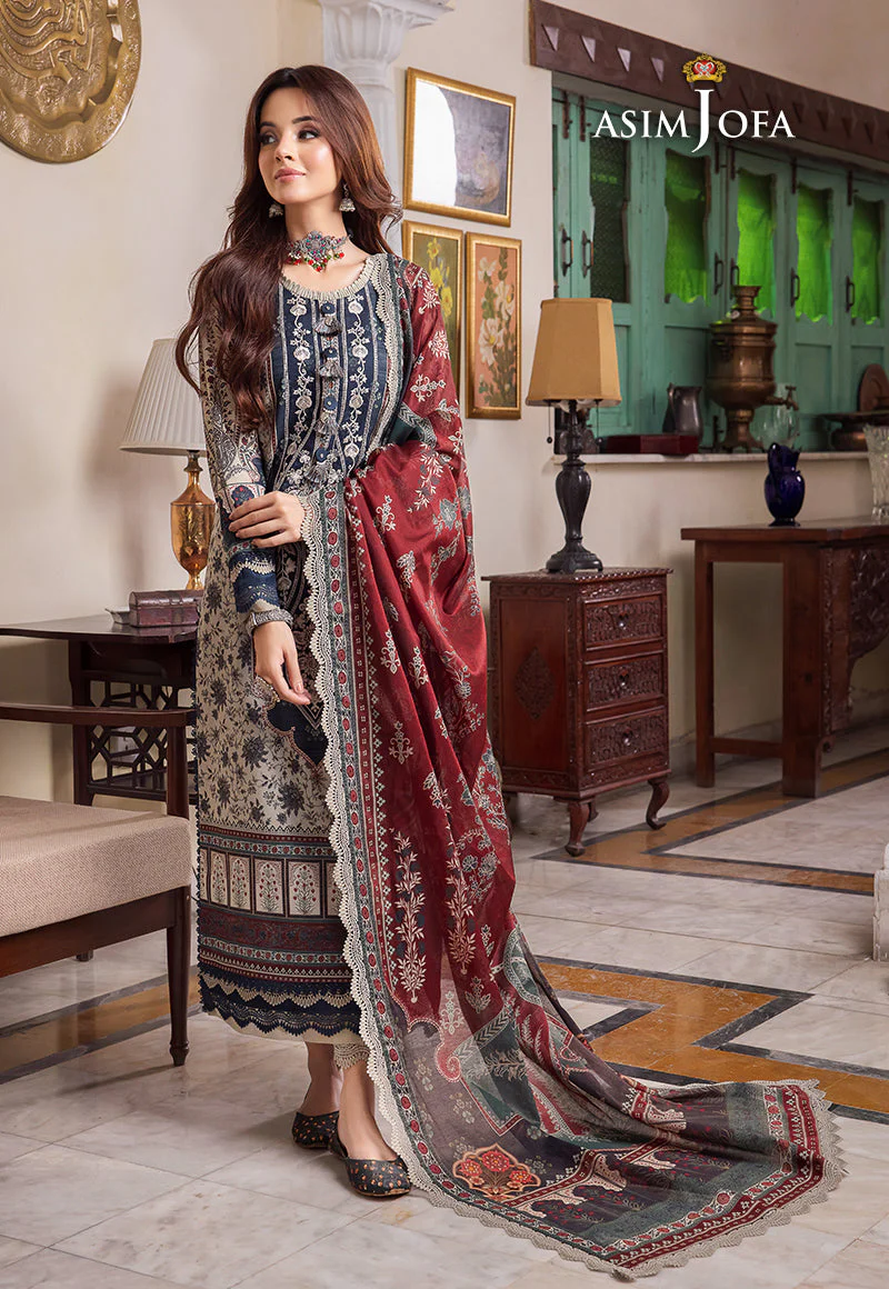 AJRW-13 DESIGNERS STITCHED PREMIUM WINTER COTTON 3 PCS - Image 3