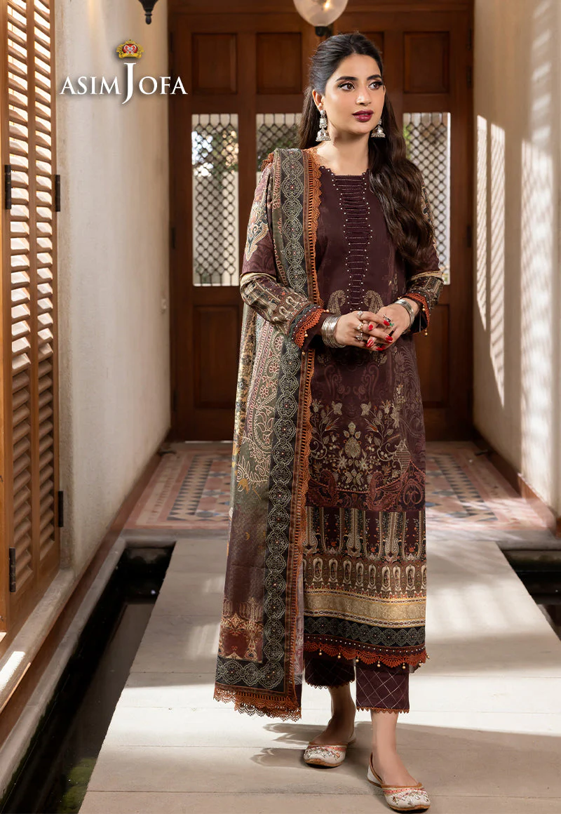 AJRW-19 DESIGNERS STITCHED PREMIUM WINTER COTTON 3 PCS - Image 4