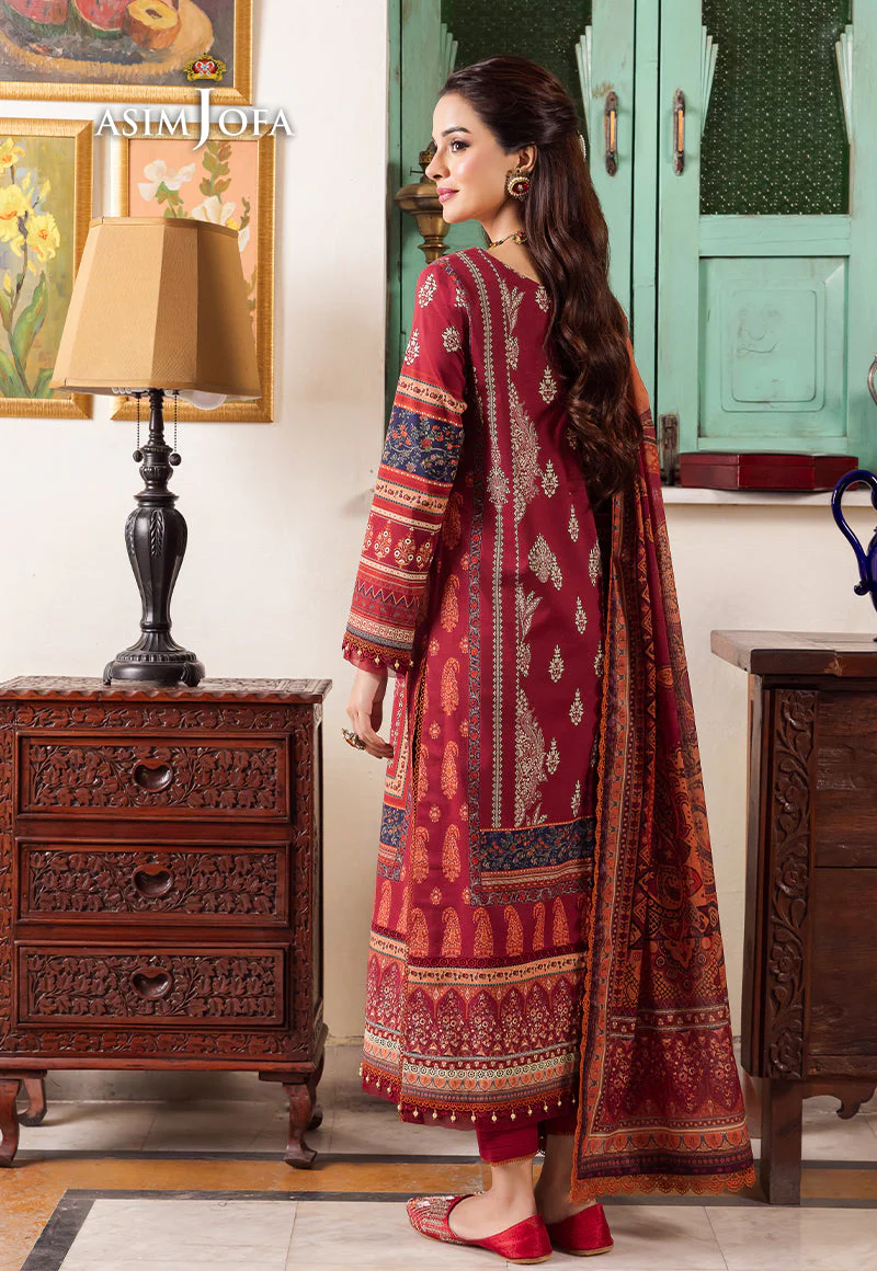 AJRW-26 DESIGNERS STITCHED PREMIUM WINTER COTTON 3 PCS - Image 2