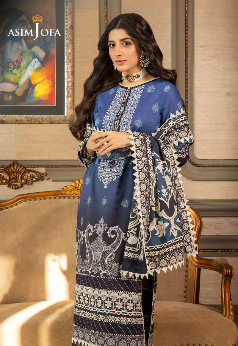 AJS-07 PRINTED LAWN 3 PCS - Image 5