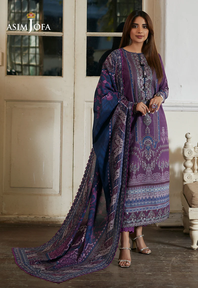 AJS-14 EMBROIDERED LAWN 2 PCS