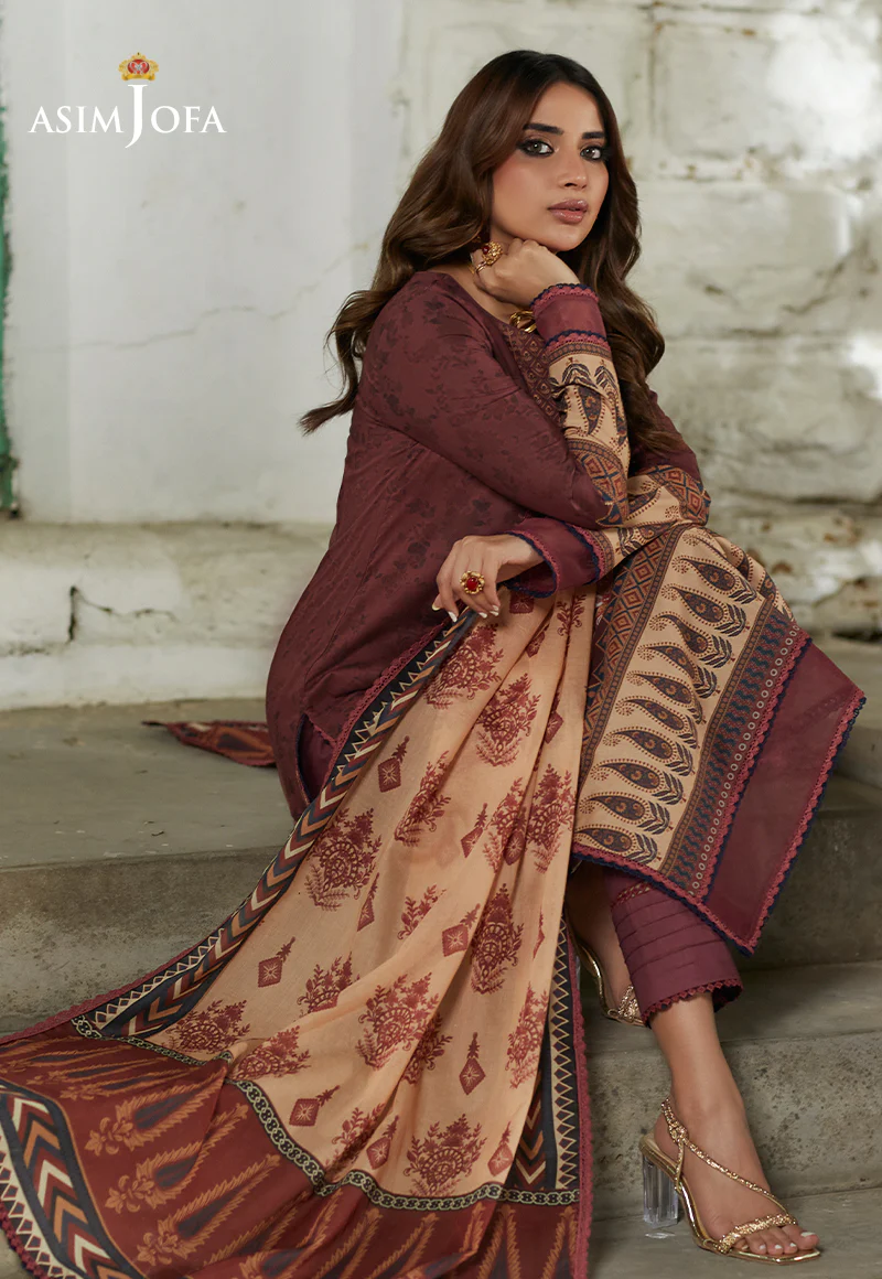 AJS-17 PRINTED LAWN 2 PCS - Image 6