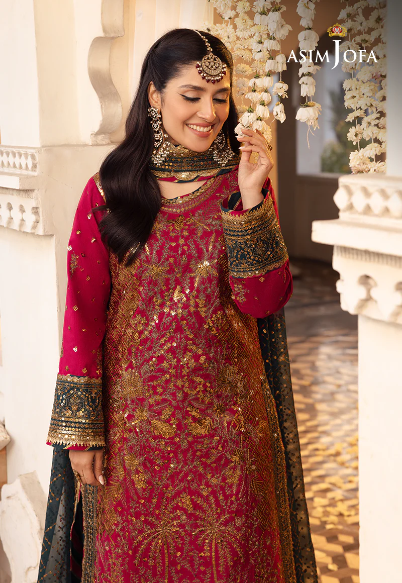 AJSH-19 EMBROIDERED RAW SILK 3 PCS - Image 7