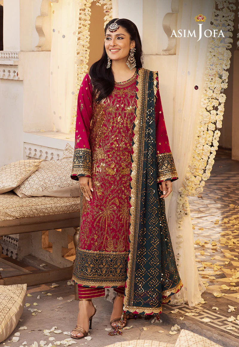 AJSHD-19 EMBROIDERED STITCHED 3 PCS