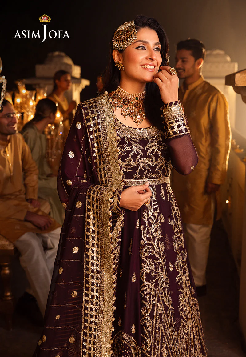 AJSHD-02 EMBROIDERED CHIFFON STITCHED 3 PCS - Image 8