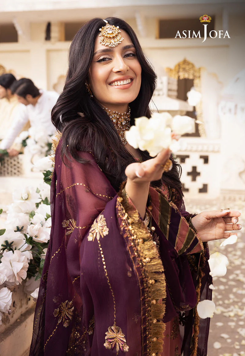 AJSHD-13 EMBROIDERED CHIFFON STITCHED 2 PCS - Image 10