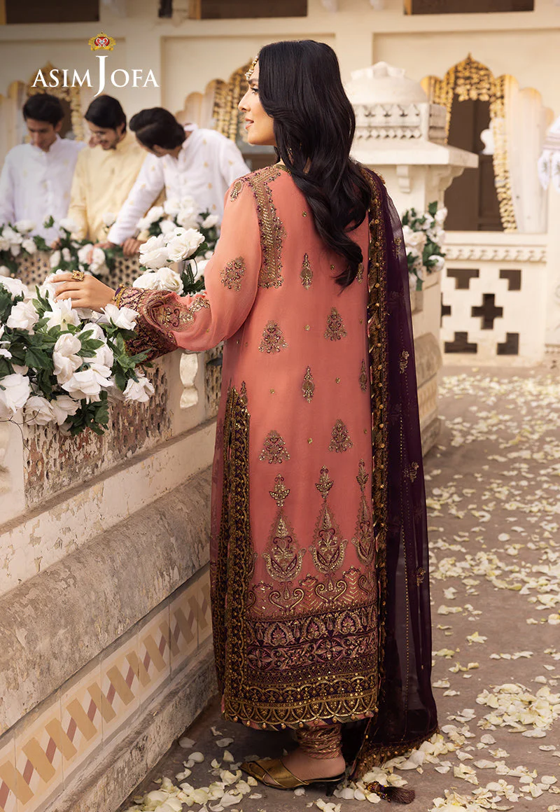 AJSHD-13 EMBROIDERED CHIFFON STITCHED 2 PCS - Image 2