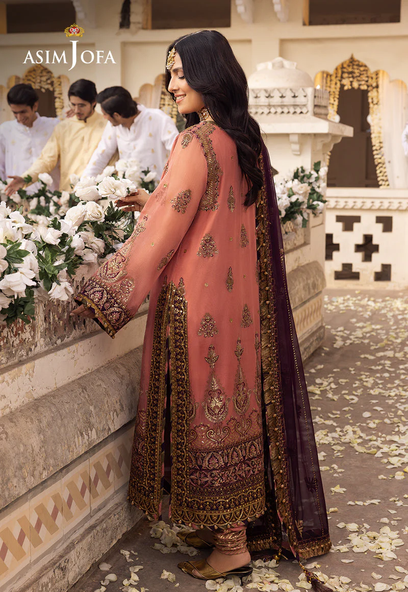 AJSHD-13 EMBROIDERED CHIFFON STITCHED 2 PCS - Image 5