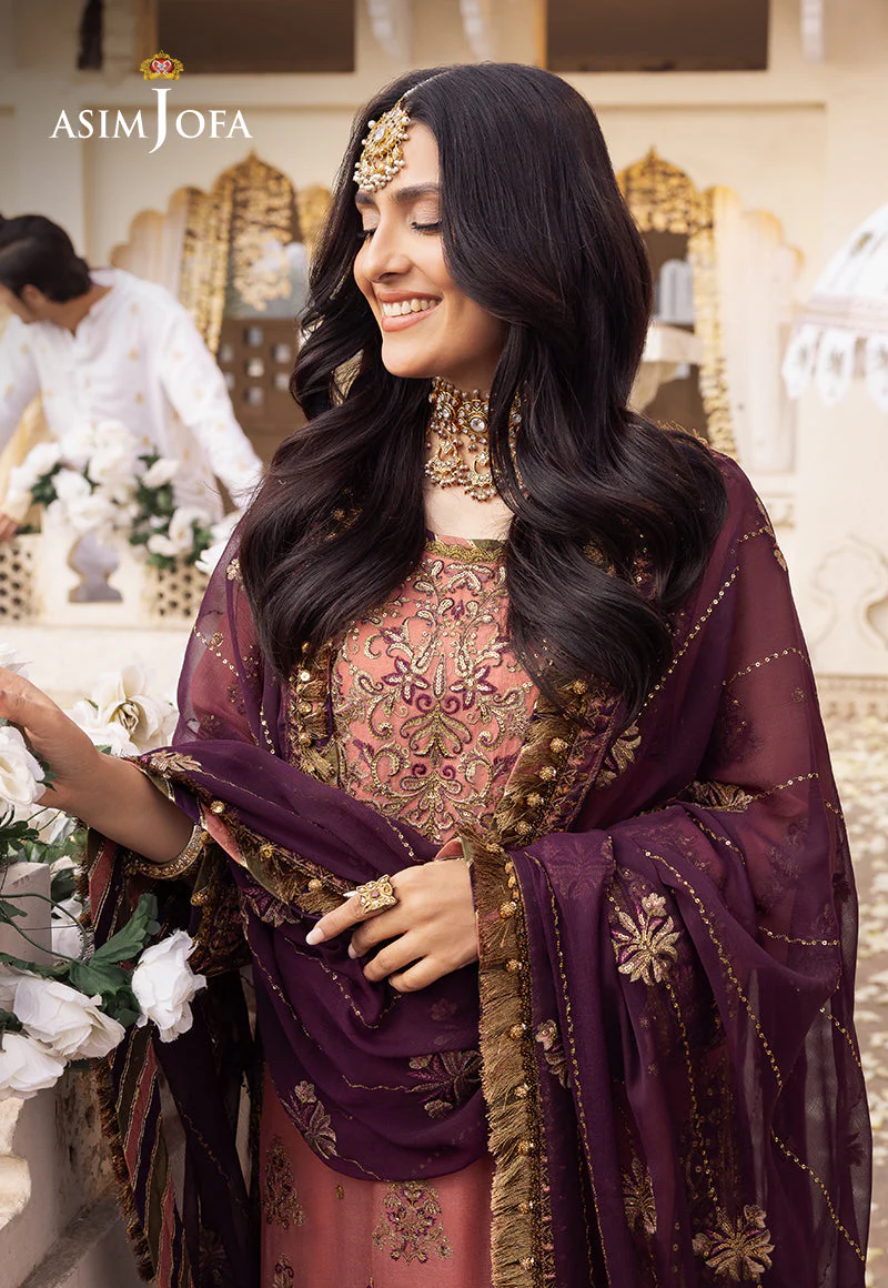 AJSHD-13 EMBROIDERED CHIFFON STITCHED 2 PCS - Image 8