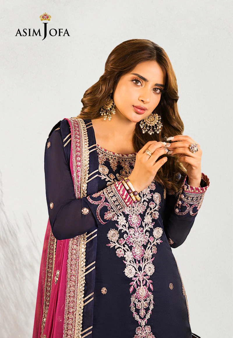 AJSM-09 EMBROIDERED ORGANZA 3 PCS - Image 3