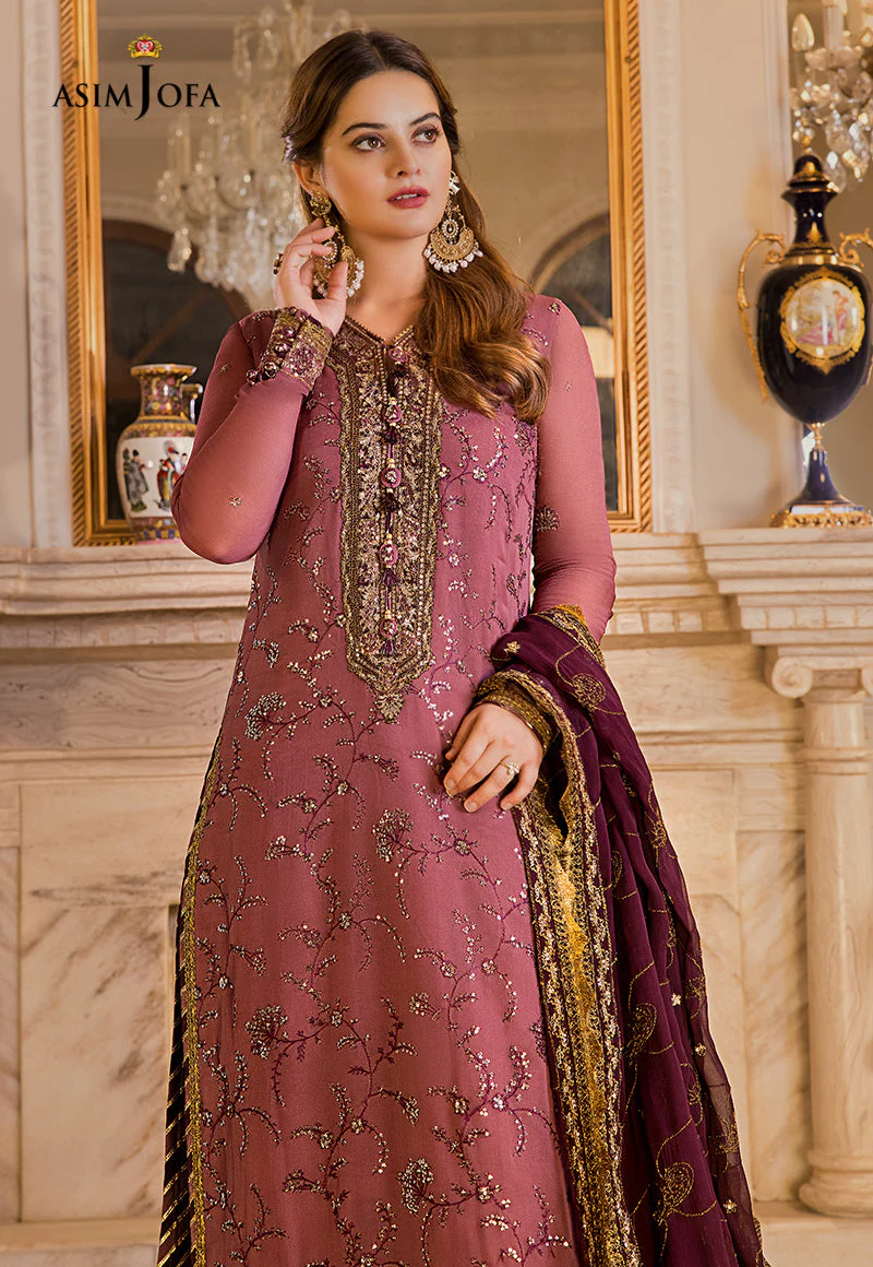 AJSM-14 EMBROIDERED CHIFFON 3 PCS - Image 4