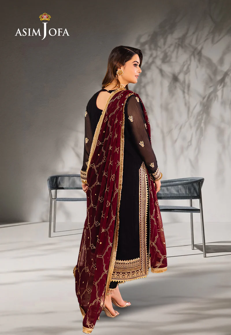 AJSM-37 EMBROIDERED CHIFFON 3 PCS - Image 2