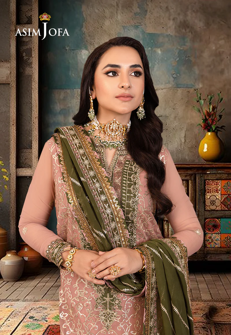 AJSM-40 EMBROIDERED CHIFFON 3 PCS - Image 3