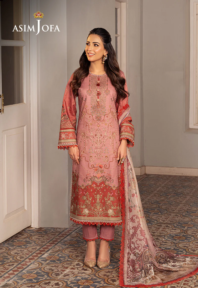 Ajso-06 Unstitched 2 Pcs Shirt Trouser - Image 3