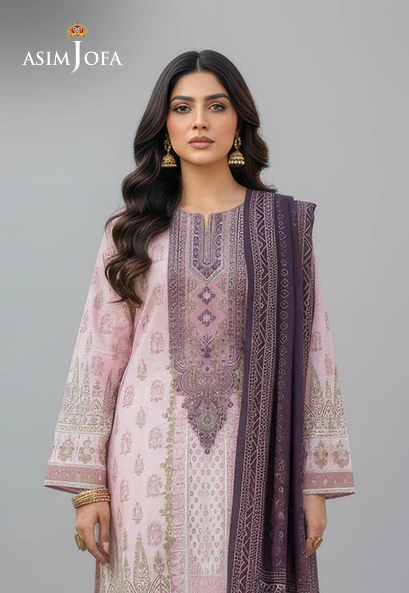 Ajso-129 Unstitched 2 Pcs Shirt Dupatta - Image 2