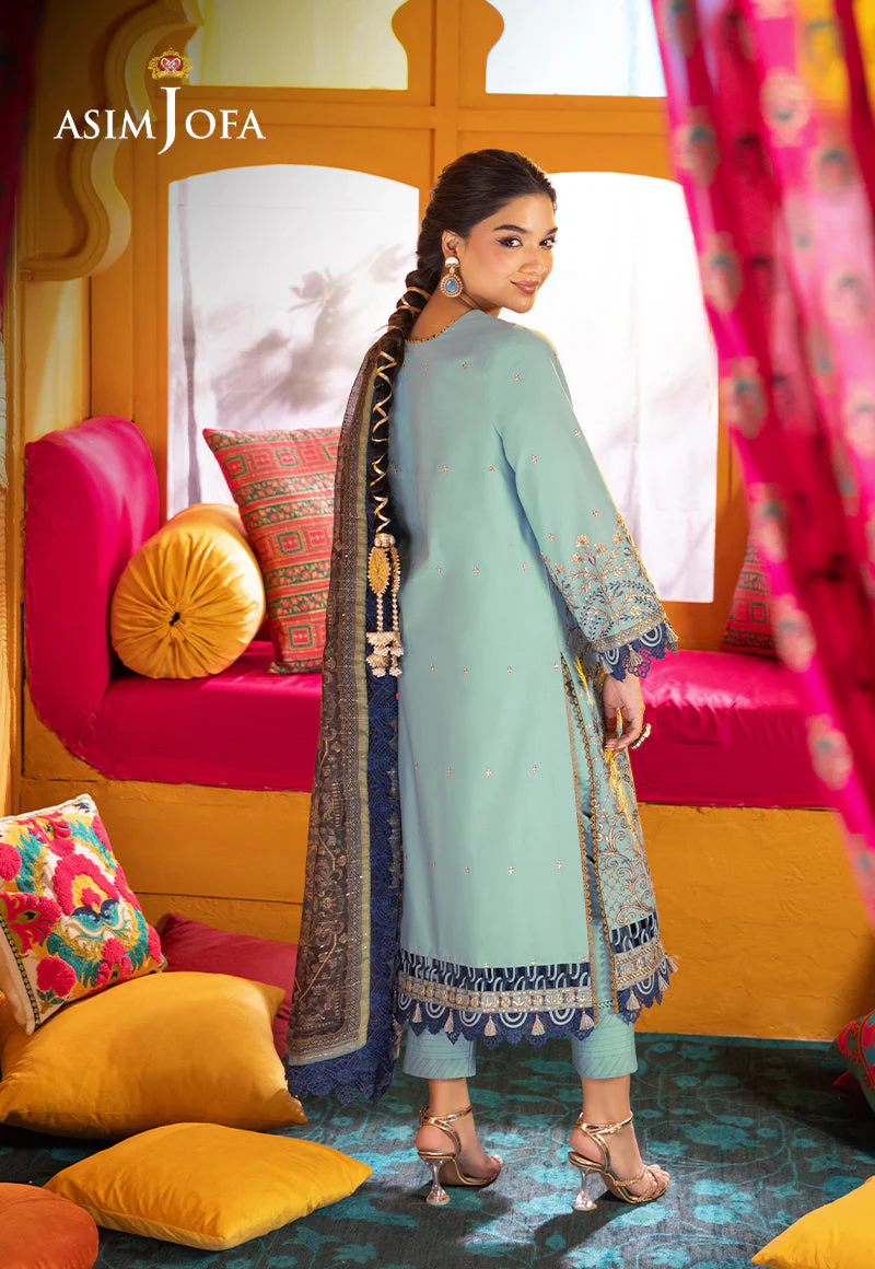 Ajso-149 Unstitched 2 Pcs Shirt Trouser - Image 2