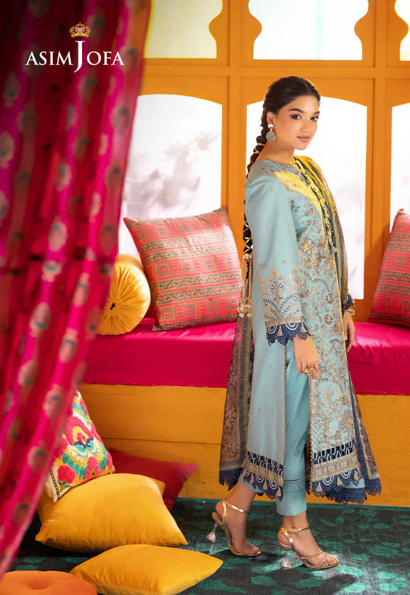 Ajso-149 Unstitched 2 Pcs Shirt Trouser - Image 3