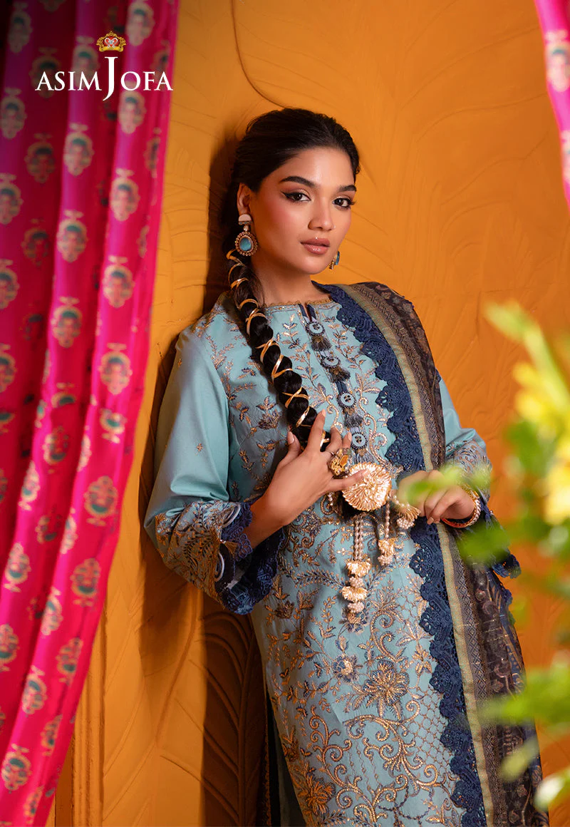 Ajso-149 Unstitched 2 Pcs Shirt Trouser - Image 5