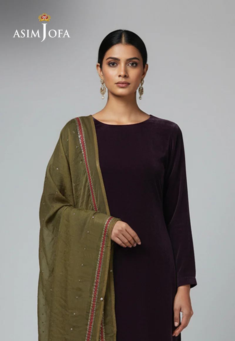 Ajso-206 Unstitched 3 Pcs Shirt Dupatta Trouser - Image 2