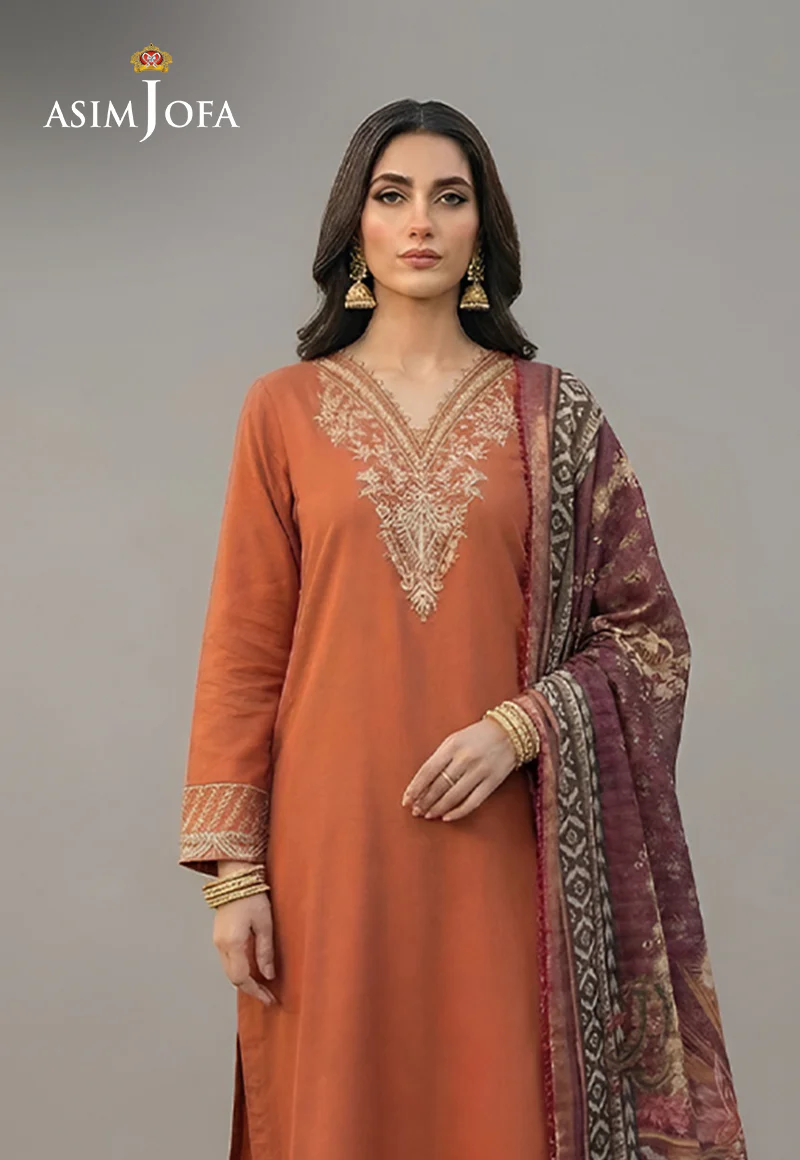 Ajso-235 Unstitched 2 Pcs Shirt Dupatta - Image 2