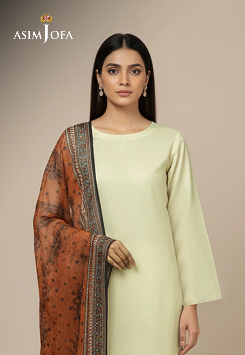 Ajso-261 Unstitched 3 Pcs Shirt Dupatta Trouser - Image 2