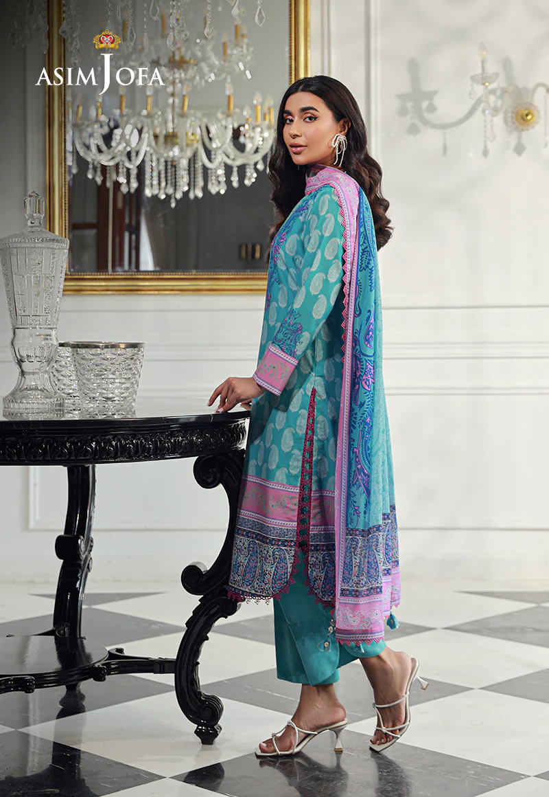 Ajso-27 Unstitched 2 Pcs Shirt Trouser - Image 3