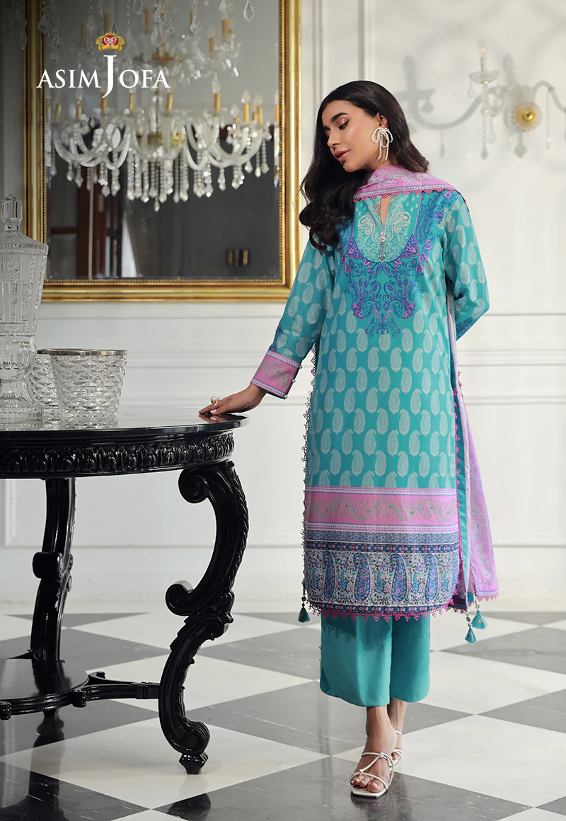 Ajso-27 Unstitched 2 Pcs Shirt Trouser - Image 4