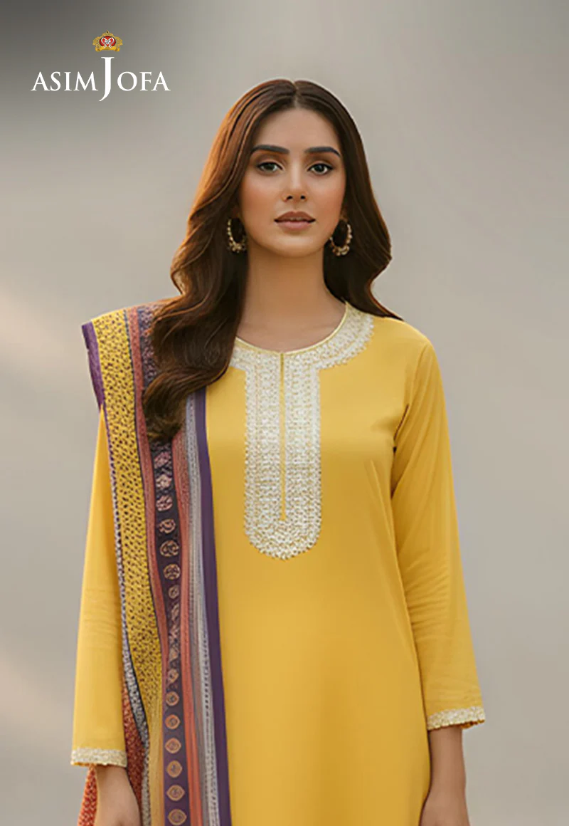 AJSO-328 Unstitched 3 Pcs Shirt Dupatta Trouser - Image 2