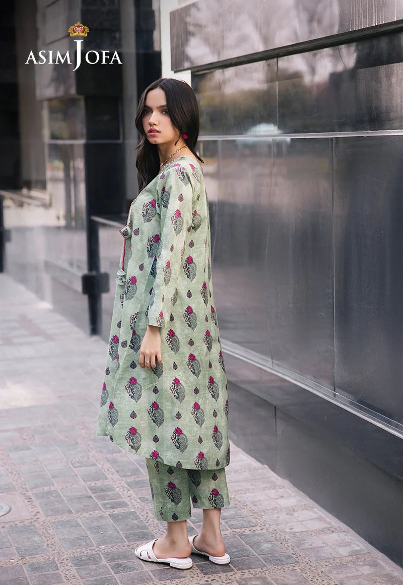 Ajso-34 Unstitched 2 Pcs Shirt Trouser - Image 9