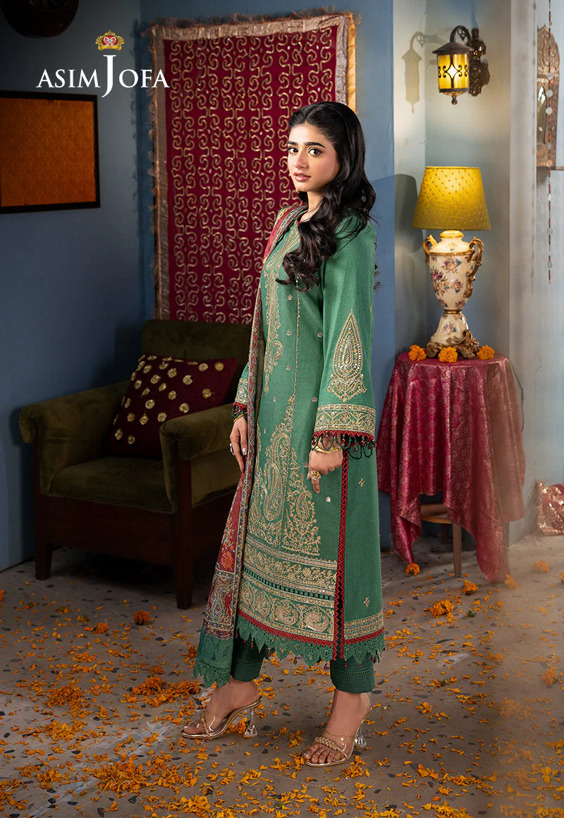 Ajso-38 Unstitched 2 Pcs Shirt Trouser - Image 4