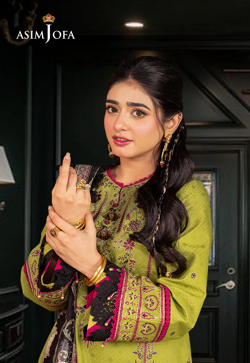 Ajso-43 Unstitched 2 Pcs Shirt Dupatta - Image 3