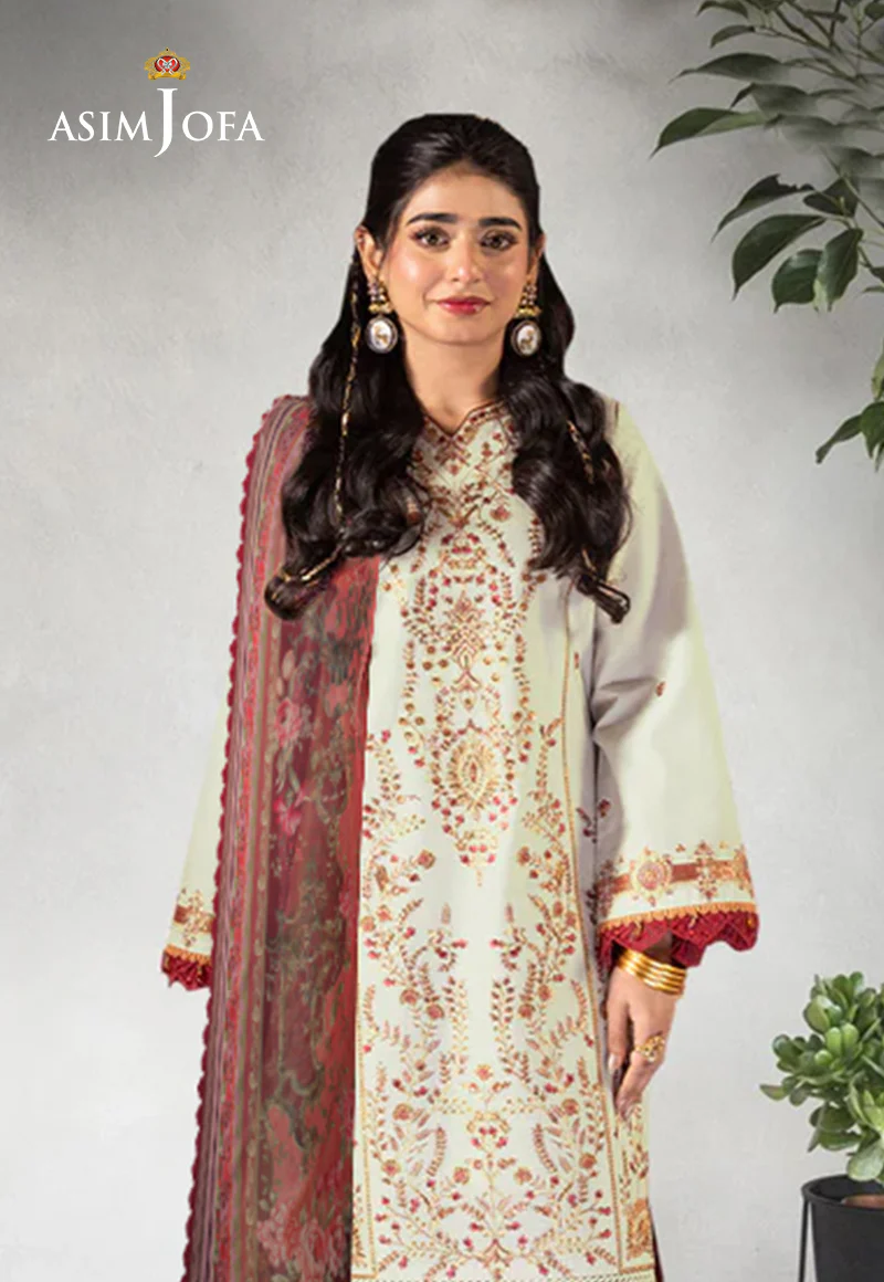 Ajso-87 Unstitched 2 Pcs Shirt Dupatta - Image 2