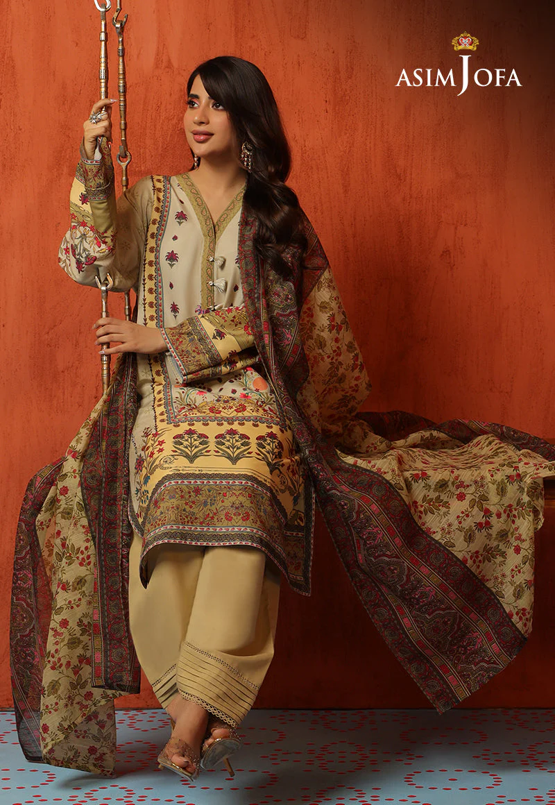 Ajso-92 Unstitched 2 Pcs Shirt Dupatta - Image 11