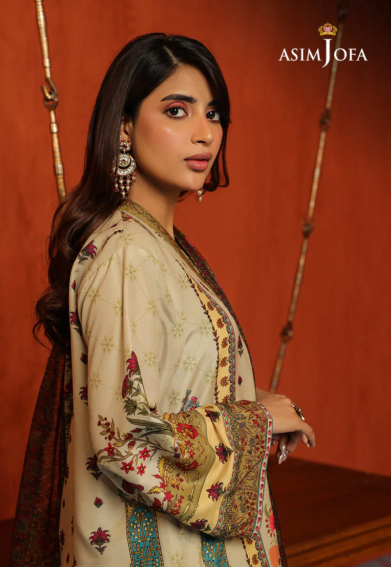 Ajso-92 Unstitched 2 Pcs Shirt Dupatta - Image 7
