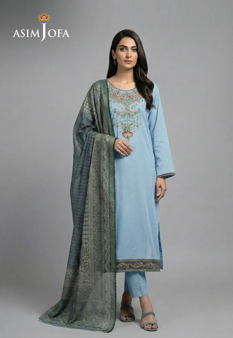 Ajso-97 Unstitched 2 Pcs Shirt Dupatta
