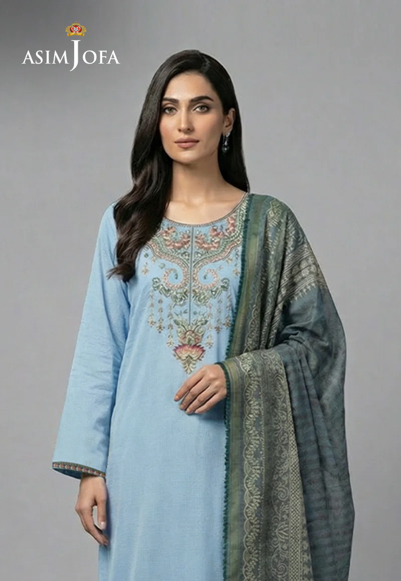 Ajso-97 Unstitched 2 Pcs Shirt Dupatta - Image 2