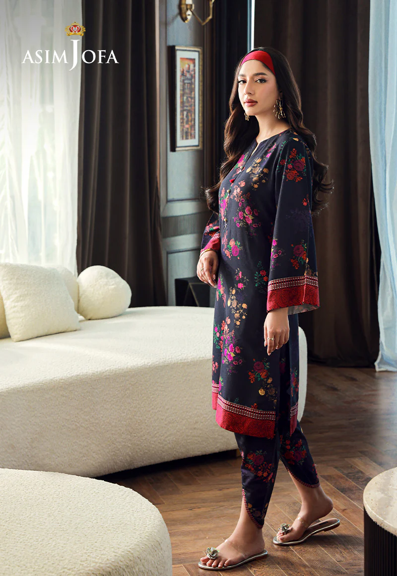 AJSS-09 PRINTED RAW SILK 2PCS - Image 3