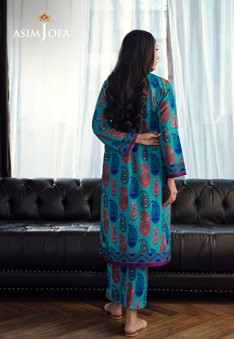 AJSS-10 PRINTED RAW SILK 2PCS - Image 2