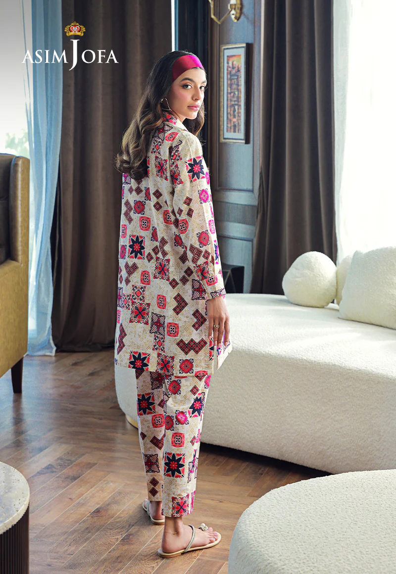 AJSS-11 PRINTED RAW SILK 2PCS - Image 2