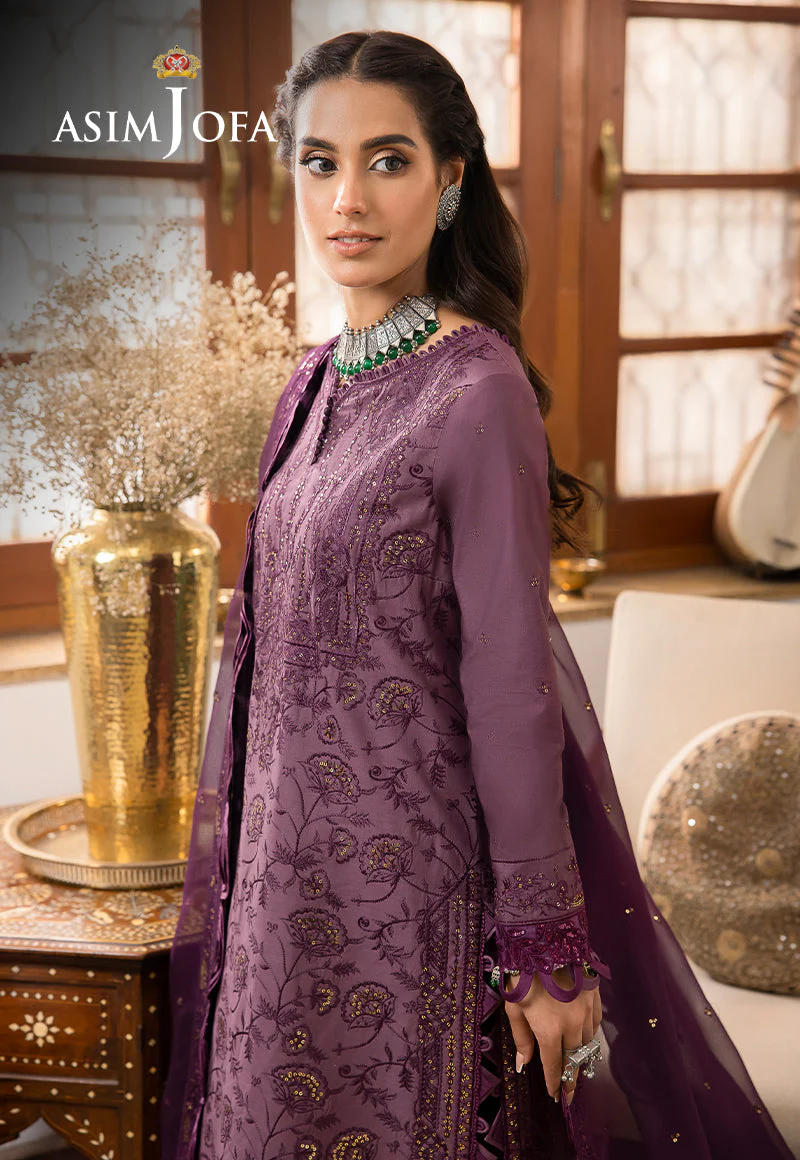 AJSWD-06 EMBROIDERED LAWN SILK 3 PCS - Image 4