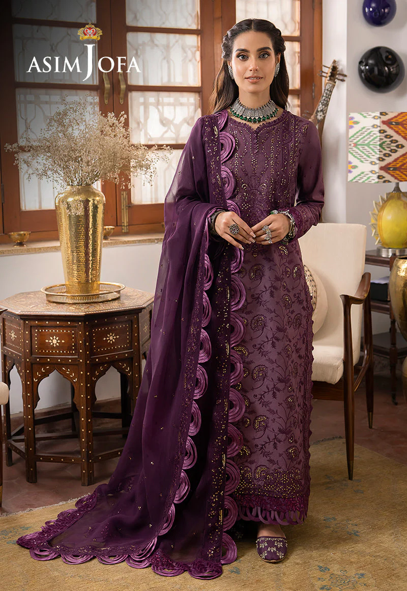 AJSWD-06 EMBROIDERED LAWN SILK 3 PCS - Image 6