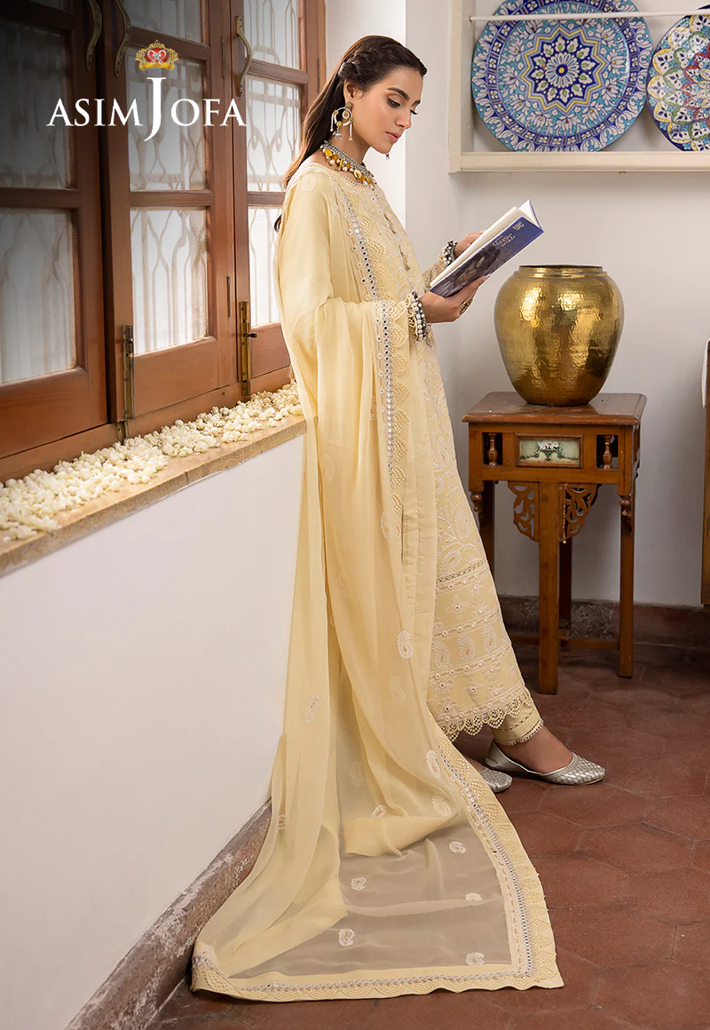 AJSW-09 EMBROIDERED LAWN SILK 3 PCS - Image 11