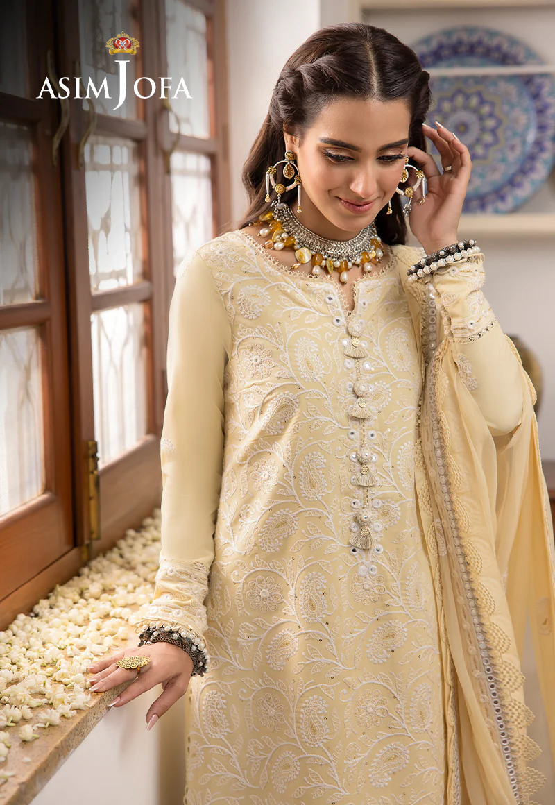 AJSW-09 EMBROIDERED LAWN SILK 3 PCS - Image 6