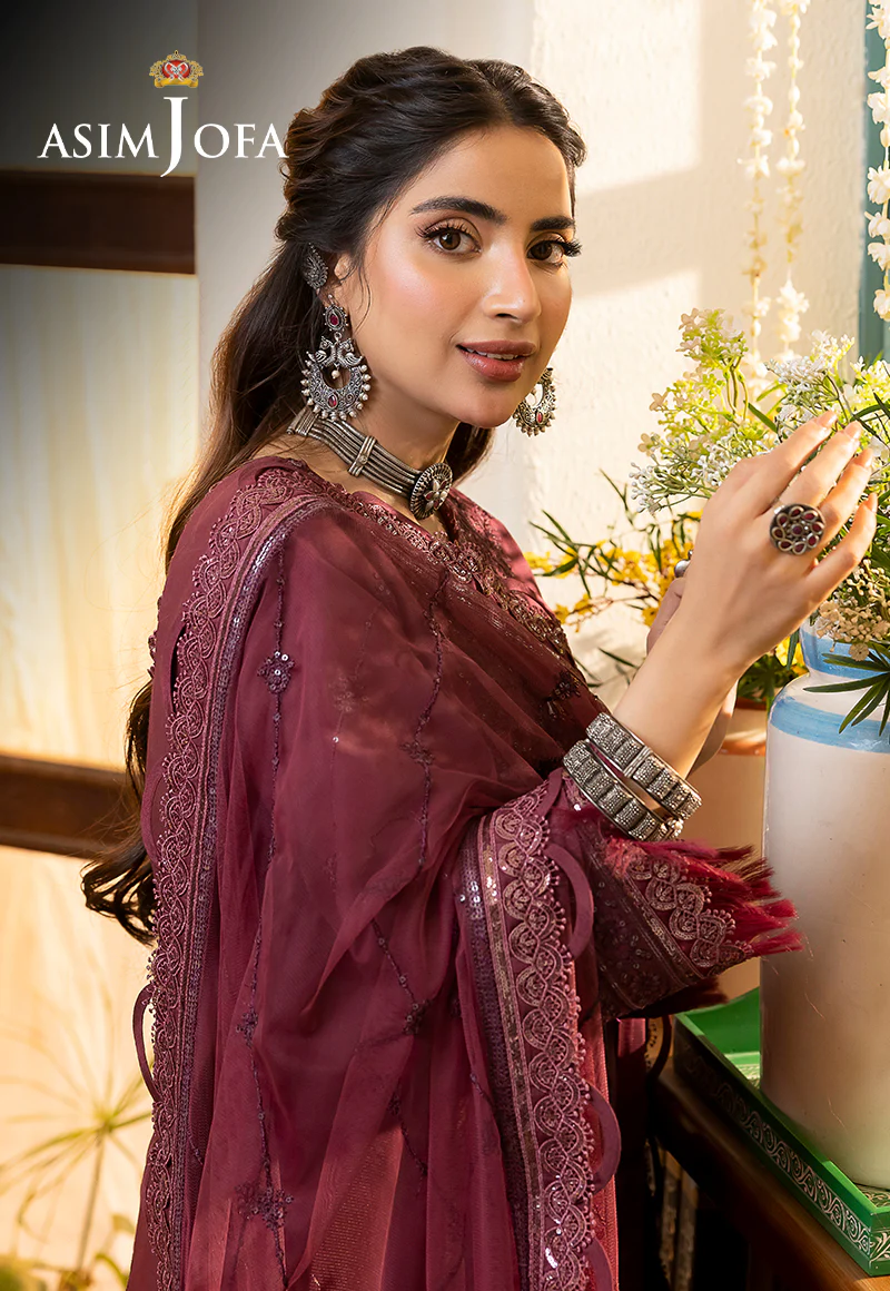 AJSW-10 EMBROIDERED LAWN SILK 3 PCS - Image 8