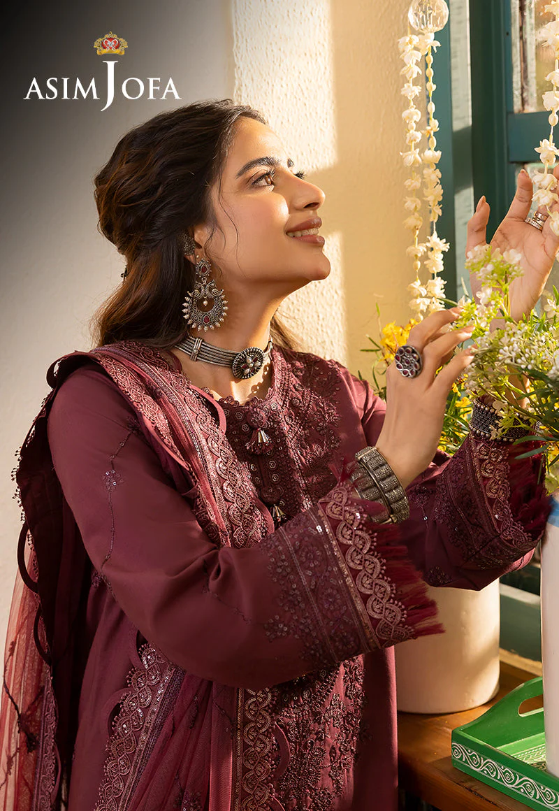 AJSWD-10 EMBROIDERED LAWN SILK 3 PCS - Image 10
