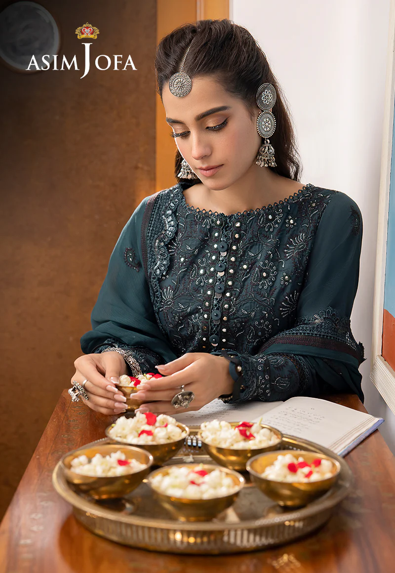 AJSW-13 EMBROIDERED LAWN SILK 3 PCS - Image 10