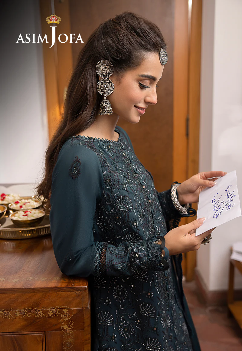 AJSW-13 EMBROIDERED LAWN SILK 3 PCS - Image 8