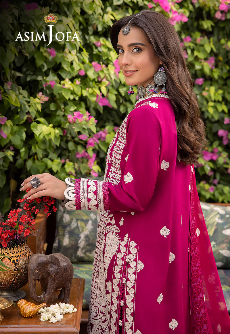 AJSW-18 EMBROIDERED LAWN SILK 3 PCS - Image 12