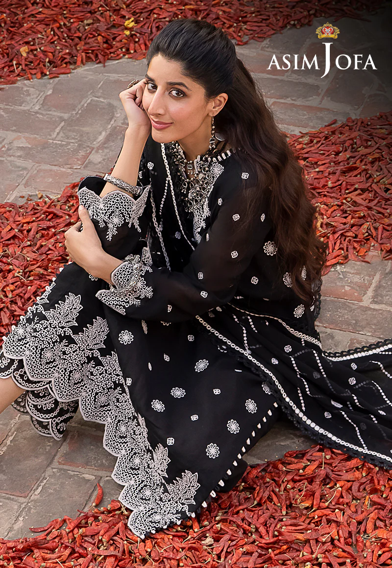 AJSW-19 EMBROIDERED LAWN SILK 3 PCS - Image 12