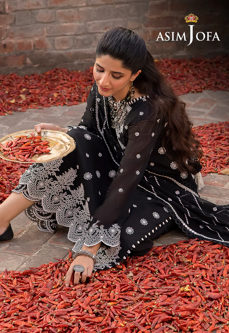 AJSW-19 EMBROIDERED LAWN SILK 3 PCS - Image 3
